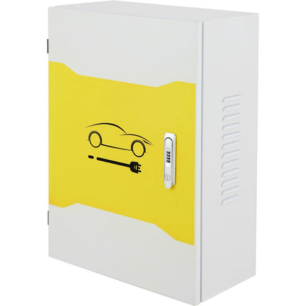 EV Charger Enclosure Box, Lockable Steel, IP32 70x50x25cm