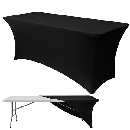 Elastic Black Banquet Tablecloth 180x75 cm
