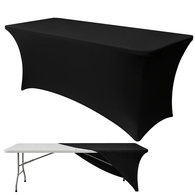 Elastic Black Banquet Tablecloth 180x75 cm