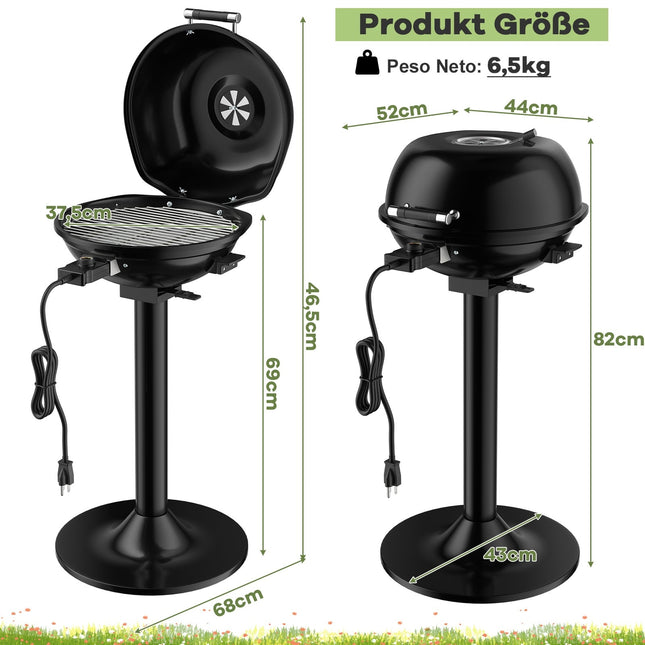 Electric BBQ Grill – Portable, Non-Stick, Adjustable Temp