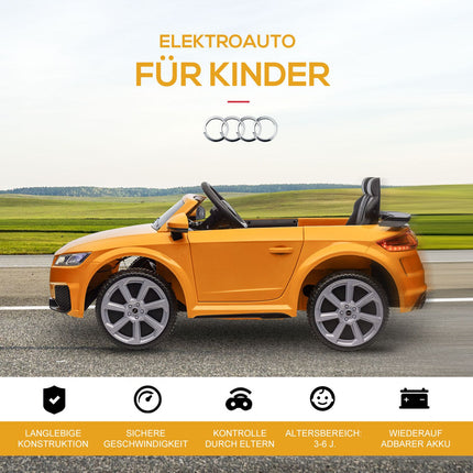 Electric ride-on car for children, remote control, yellow
