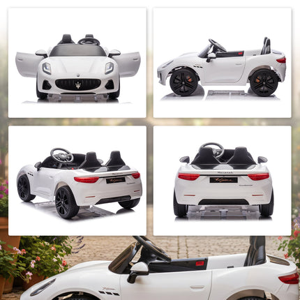 Electric Car for Kids, 2-Seater, 12V, Remote, LED, White