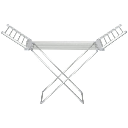 Heated Collapsible Clothes Airer - Adjustable Temperature, Aluminum