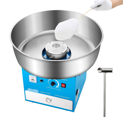 Electric Cotton Candy Machine, 1000W, 52cm Bowl, Blue