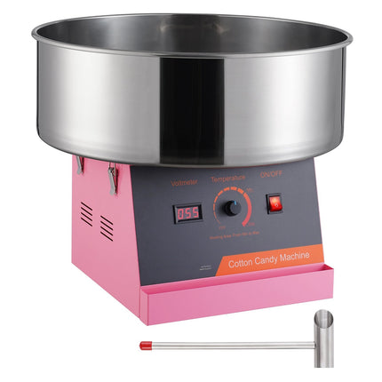 Electric Cotton Candy Machine 1000W, Stainless Steel Bowl, Pink