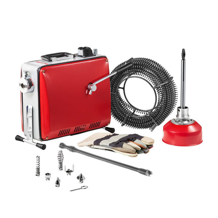 Electric Drain Cleaner Machine, 400W, 25m Cable, 6 Cutters