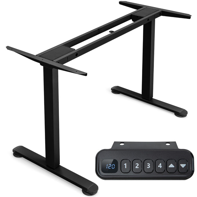 Electric Dual-Motor Adjustable Desk Frame, Black, 109-151x70-120 cm