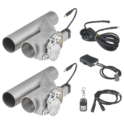 Electric Exhaust Cutout 63.5 mm, 2-Pack, Remote Control