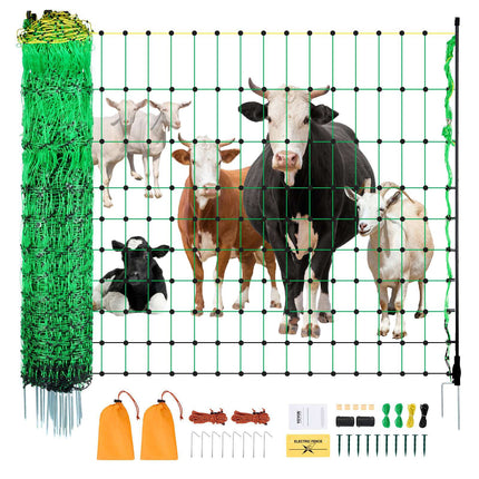 Electric Fence Netting 42 in x 164 ft With Posts, Stakes