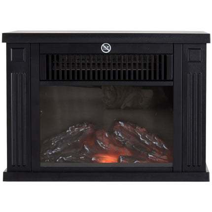 Electric wall stove with adjustable heat settings