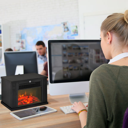 Electric wall stove with adjustable heat settings
