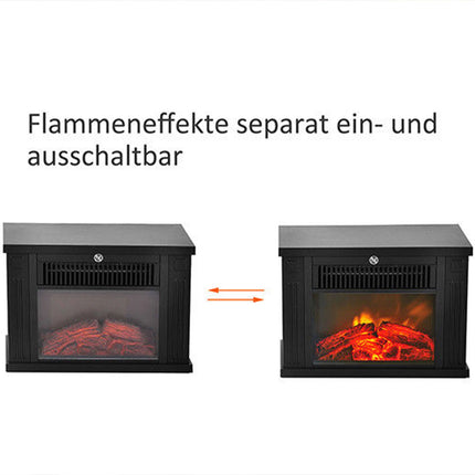 Electric wall stove with adjustable heat settings