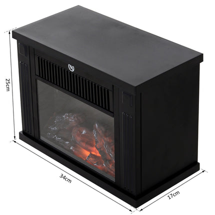 Electric wall stove with adjustable heat settings