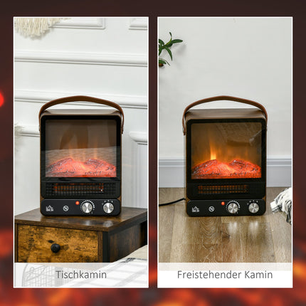 Electric stove 750/1500W, Flame effect, Low noise