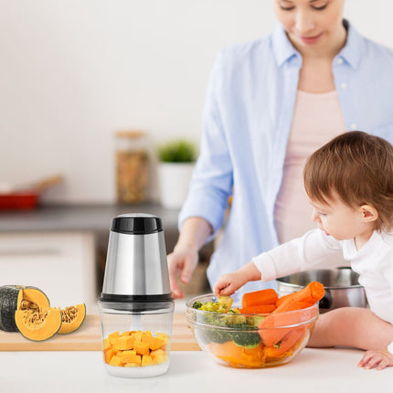 Electric Food Chopper, 2.5-Cup Glass Bowl, 400W