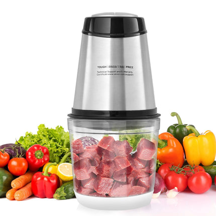 Electric Food Chopper, 2.5-Cup Glass Bowl, 400W