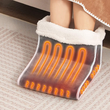 Electric Foot Warmer Slippers, Double-Sided, 6 Heat, Timer
