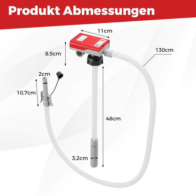 Electric Fuel Transfer Pump, Auto-Stop, 3 Adapters, 3.8 GPM