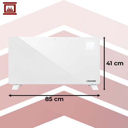 Electric Glass Heater, 2500W, WiFi & Remote Control
