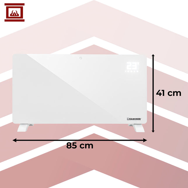 Electric Glass Heater, 2500W, WiFi & Remote Control