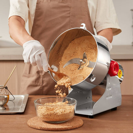 Electric Grain Mill Grinder, 2000g 3400W Swing Type