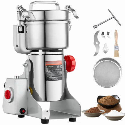 Electric Grain Mill Grinder 500g, 2000W Swing Spice Grinder