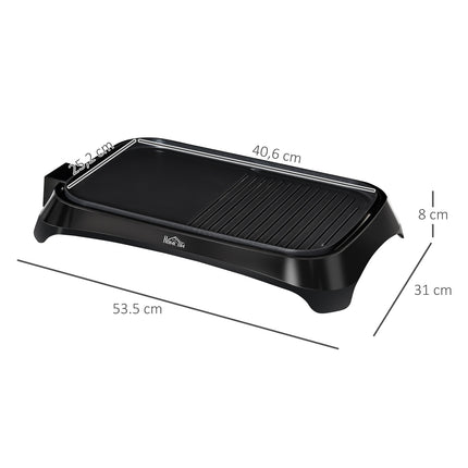 Electric grill, non-stick plate, adjustable thermostat, 1600W