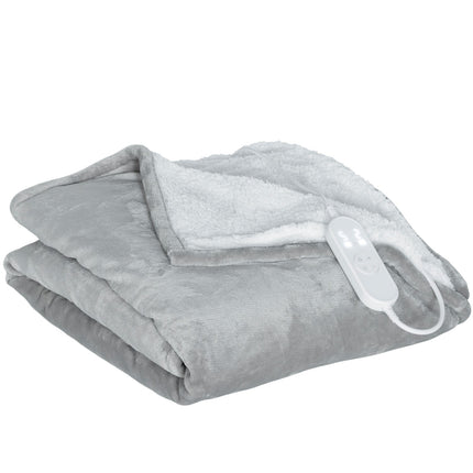 Electric Heated Blanket 180x130 cm, 10 Heat Levels, Timer