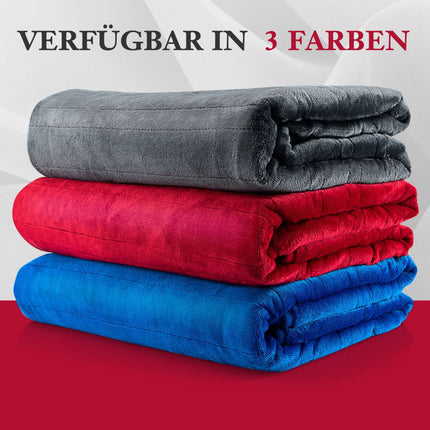 Electric Heated Throw Blanket, 9 Heat, 9h Timer, Blue