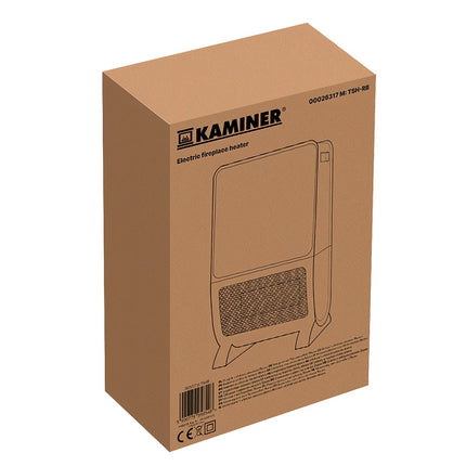 Electric Heater with 3D Flame Effect, 2000W, Remote Control