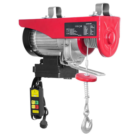 Electric Hoist 550 lb, 220V Wire Rope, Wireless Remote