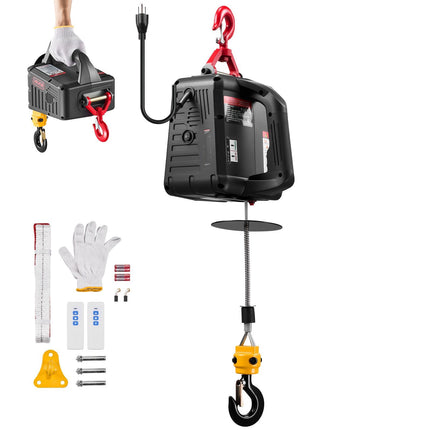 Electric Hoist Winch 500 kg, 1500W, Wireless Remote