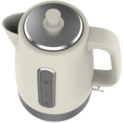 Electric Kettle, 1.7L 2200W, Cream & Chrome Design