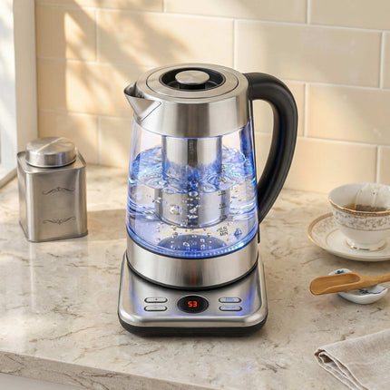 Electric Kettle 1.7L, 2200W, Glass, Strix Thermostat, Tea Infuser