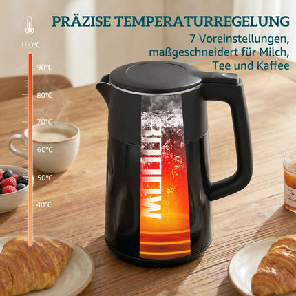 Electric Kettle 1.7L, 2200W, LED Display, Keep Warm, Auto Shut-Off