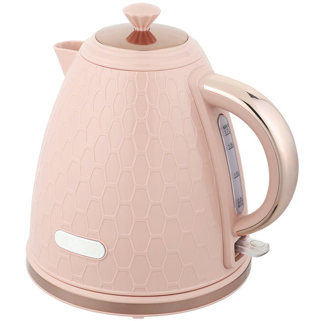 Electric Kettle 1.7L, Fast Boil, 2200W, Cordless, Pink