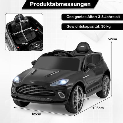 Electric Kids Car with Remote, 12V Battery, Music, Black