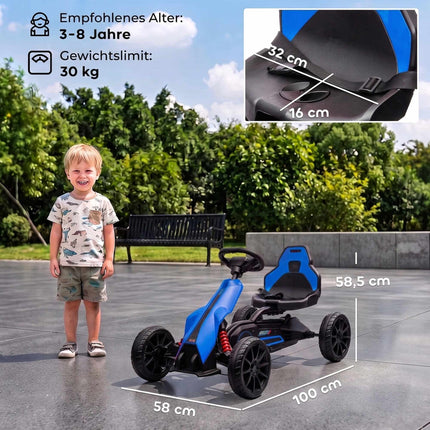 Electric Kids Go-Kart, Adjustable Speed 3-5 km/h, EVA Wheels