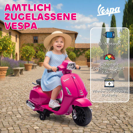 Electric Kids Motorcycle with Training Wheels, 2.5 km/h Speed