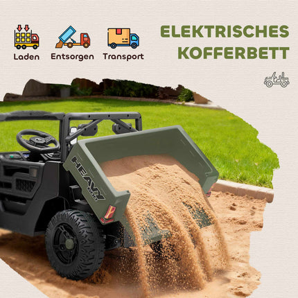 Electric Kids UTV, 2 Motors, Music Function, Green