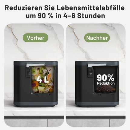 Electric Kitchen Composter, 4L Capacity, Odor Control Filters