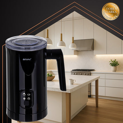 Electric Milk Frother, Black, 400W, 160ml/350ml Capacity