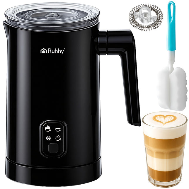 Electric Milk Frother, Black, 400W, 160ml/350ml Capacity