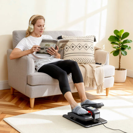 Electric Mini Elliptical Trainer, 12 Speeds, Remote, LED Display