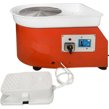 Koło garncarskie elektryczne 25 cm, 280 W, pedał nożny, zestaw narzędzi