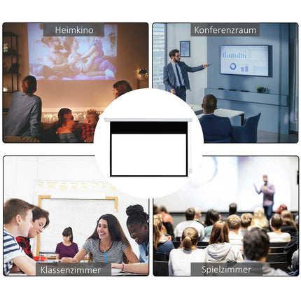 Electric Projector Screen 100" 16:9 HD 4K with Remote