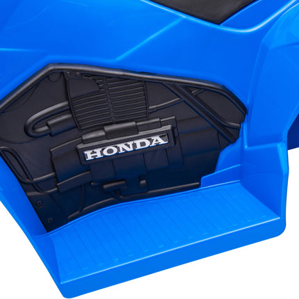 Electric quad bike for children with LED and horn, metallic blue