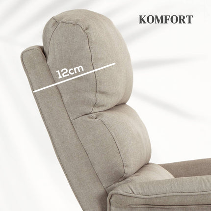 Electric Recliner Chair with Lift, Adjustable, Beige, 120 kg Capacity