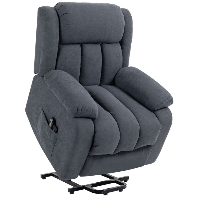 Elektrische relaxfauteuil met lift, massage, donkergrijs