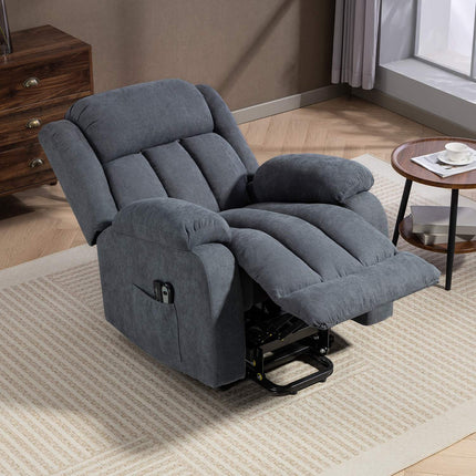 Electric Recliner Chair with Lift, Massage, Dark Grey